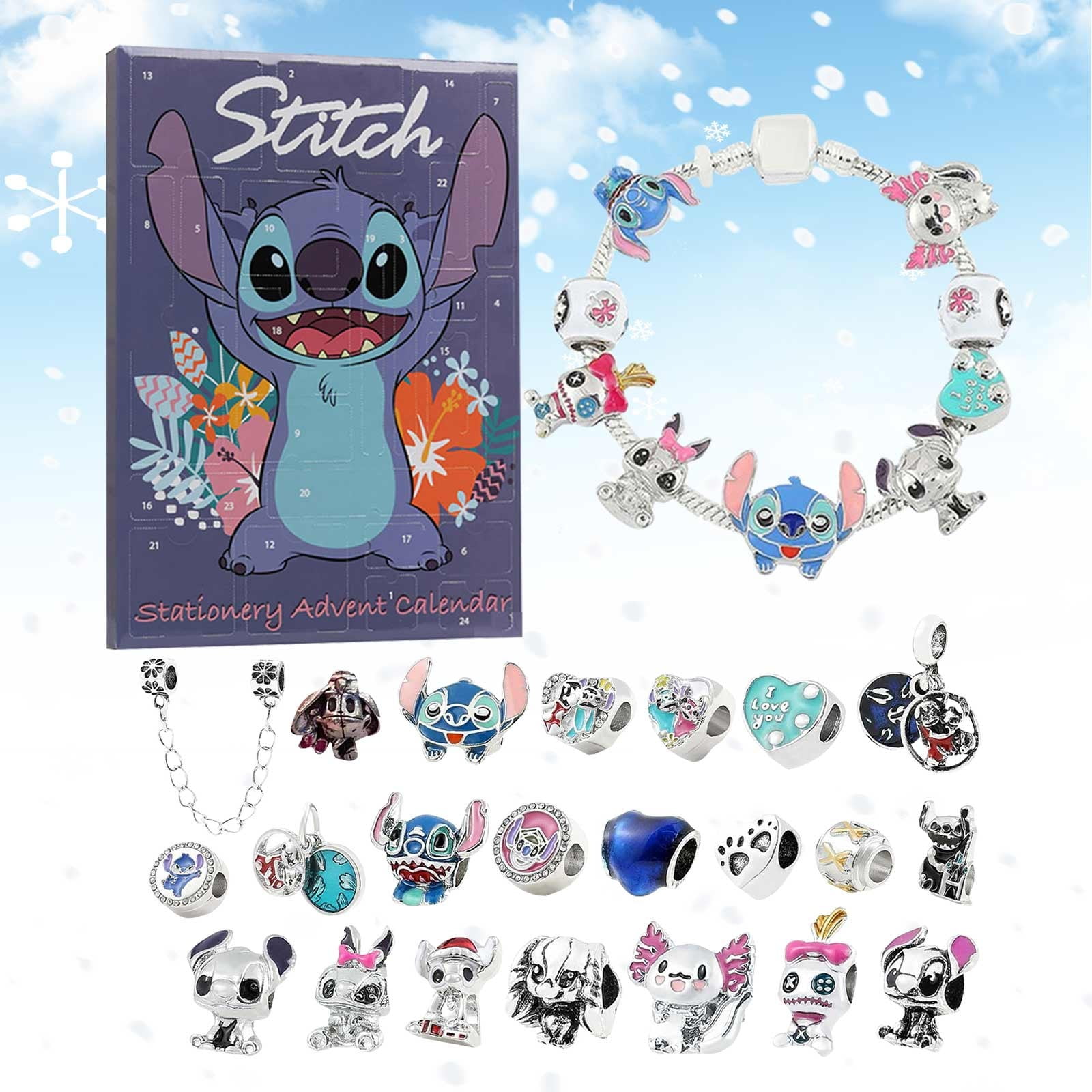 Stitch Advent Calendar 2024 Kids,24 Days Christmas Countdown Calendar