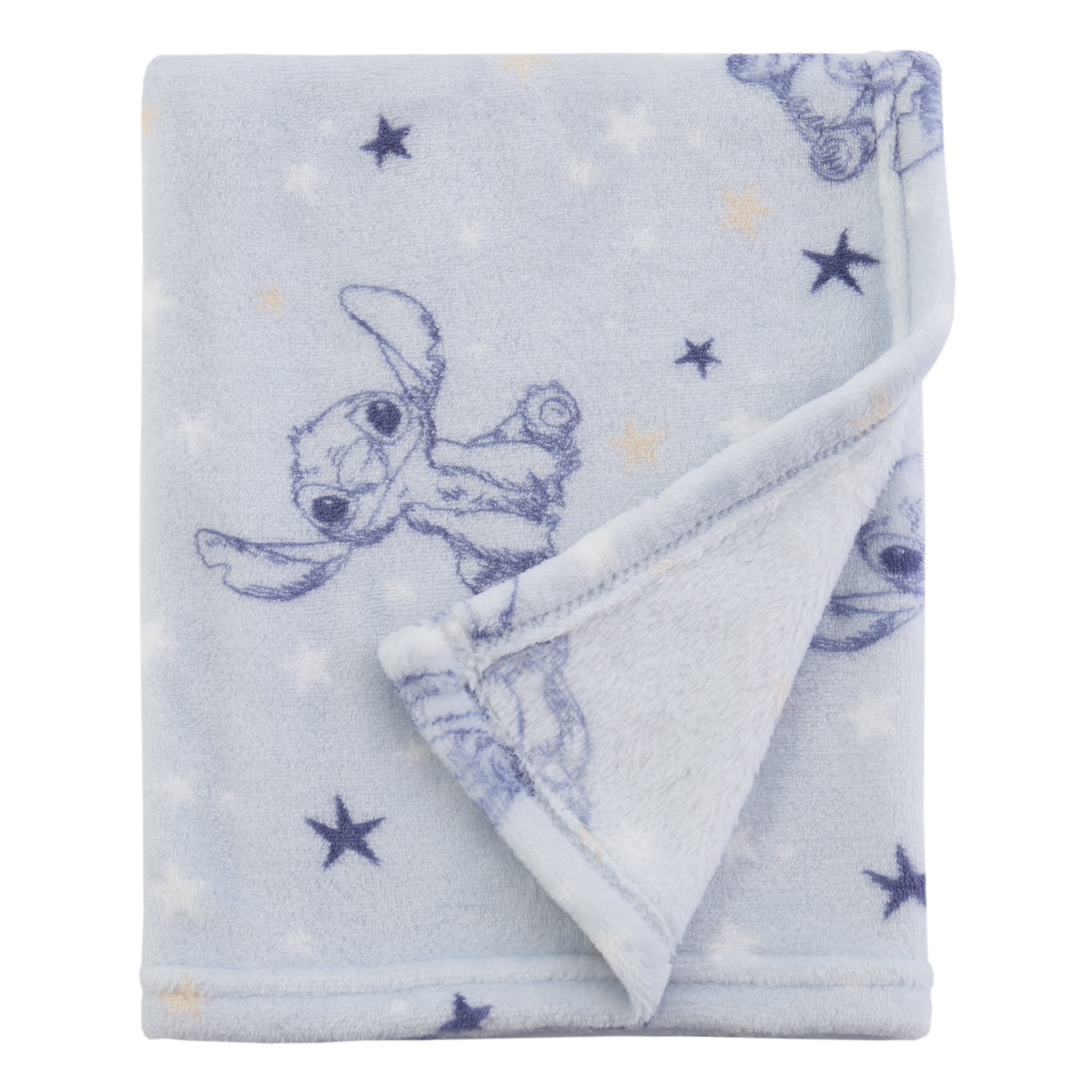 Stitch Allover Print Baby Blanket, Unisex, Blue