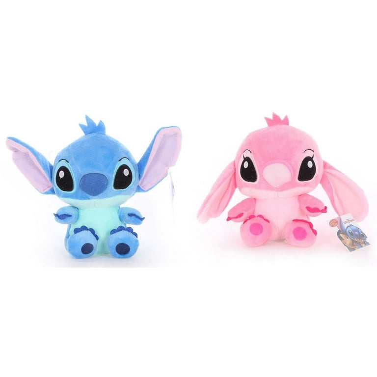 Stitch And Angel Characters 8 inches Tall 2 Piece Plush Toy Set 