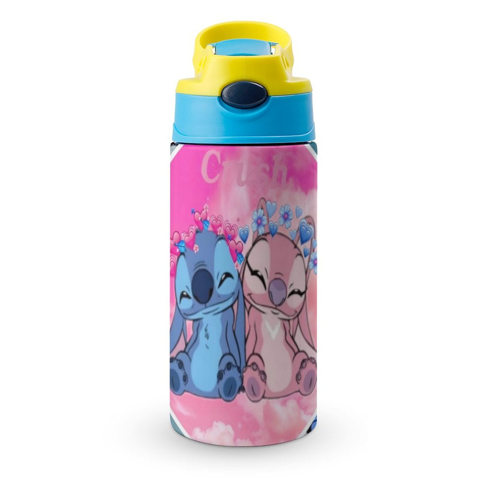 Exllena 12oz Kids Insulated Water Bottle - Stainless Steel, Leakproof, With Straw & Handle (Zoo Print) - View #9