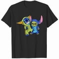 thumbnail image 1 of Stitch And Baby Yoda Funny Cute Sci-Fi Mashup T-shirt, 1 of 4