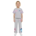 thumbnail image 1 of Stitch & Angel Girls' Athletic Front & Back T-shirt with Embroidery & Straight Leg Fleece Pants, 2-Piece, Sizes 4-16, 1 of 10