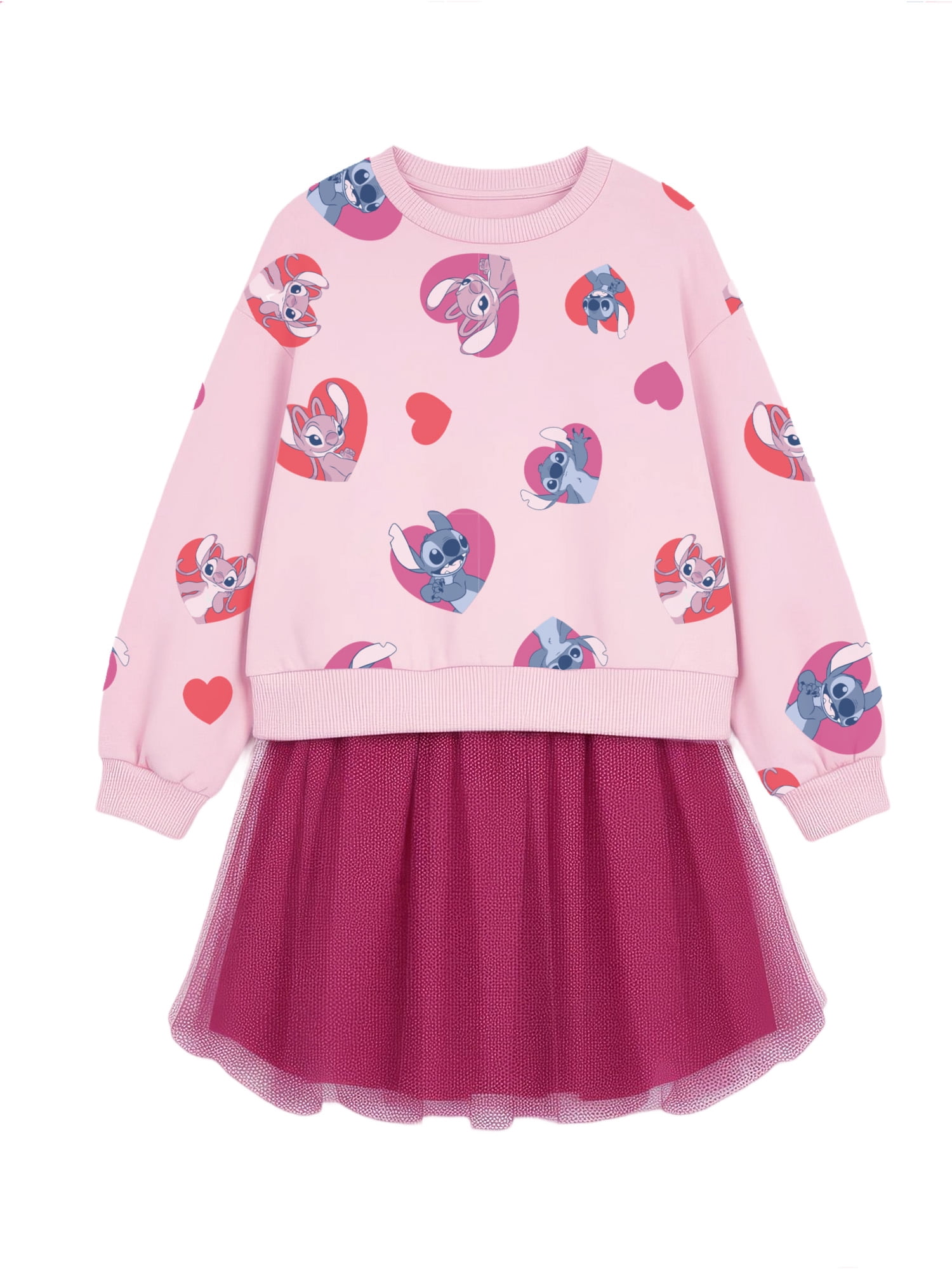 Stitch & Angel Girls Sweatshirt Tutu Dress, Sizes 4-12