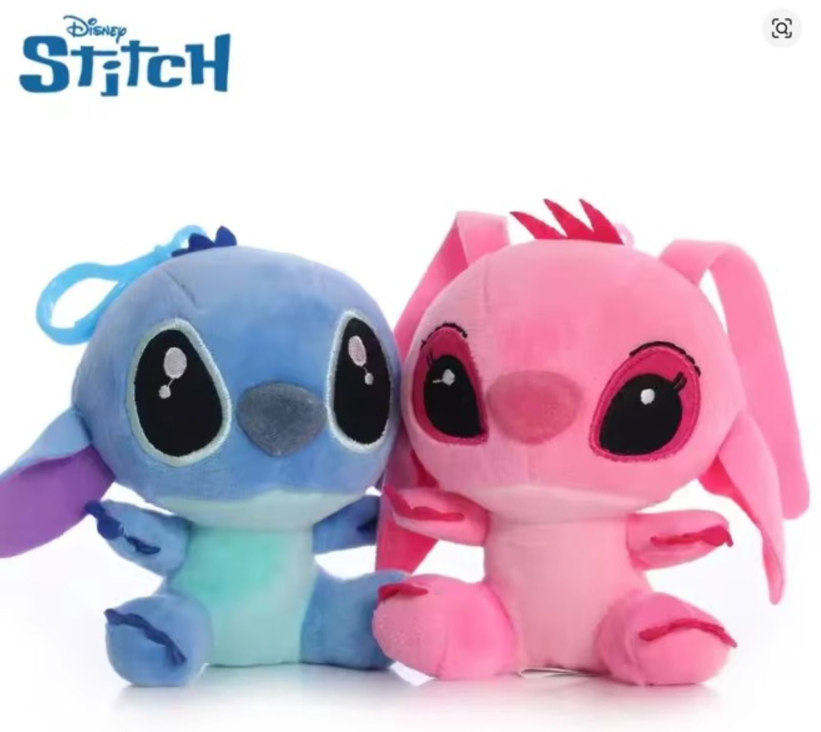 ぬいぐるみ Disney Stitch & Angel Plush Set Stitch-Angel-Plush-Keychain-
