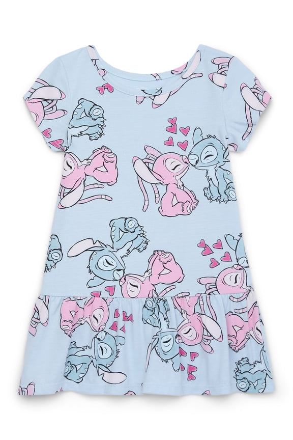Stitch & Angel Toddler Girls Drop Waist Dress, Sizes 12M-5T