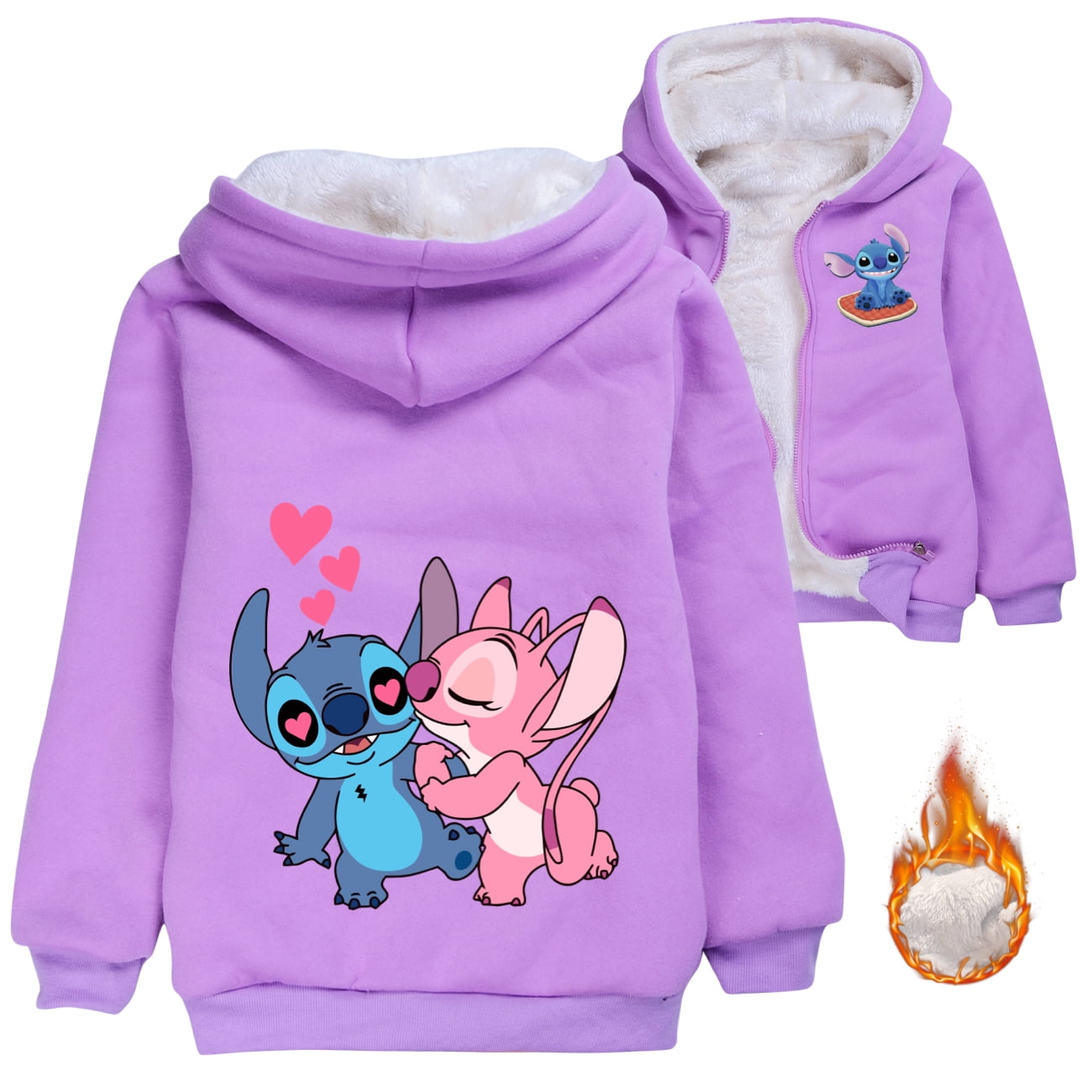 Stitch Anime Lilo & Stitch Cozy Fleece Jacket for Boys and Girls
