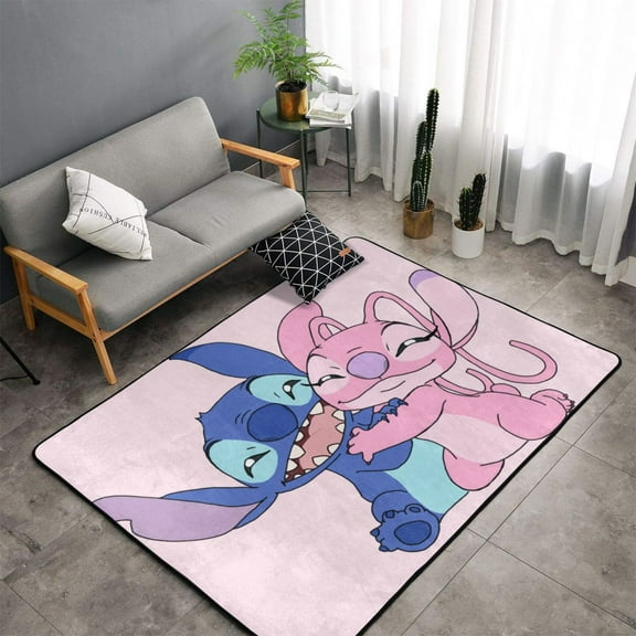 S-tit Delete Area Rug Living Room Carpet Bedroom 5x3 feet Rug Flannel Children Crawling Non-Slip Floor Mat for Kids Playroom Garden Entry Home Decor 60x39 Inch