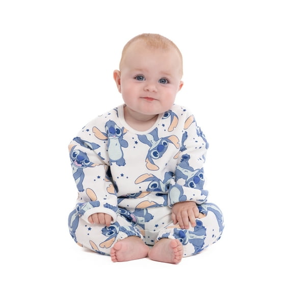 Stitch Baby Boys or Girls Bubble Sleeve Printed Sweatshirt and Joggers Set, 2-Piece, Sizes 0/3M-24M
