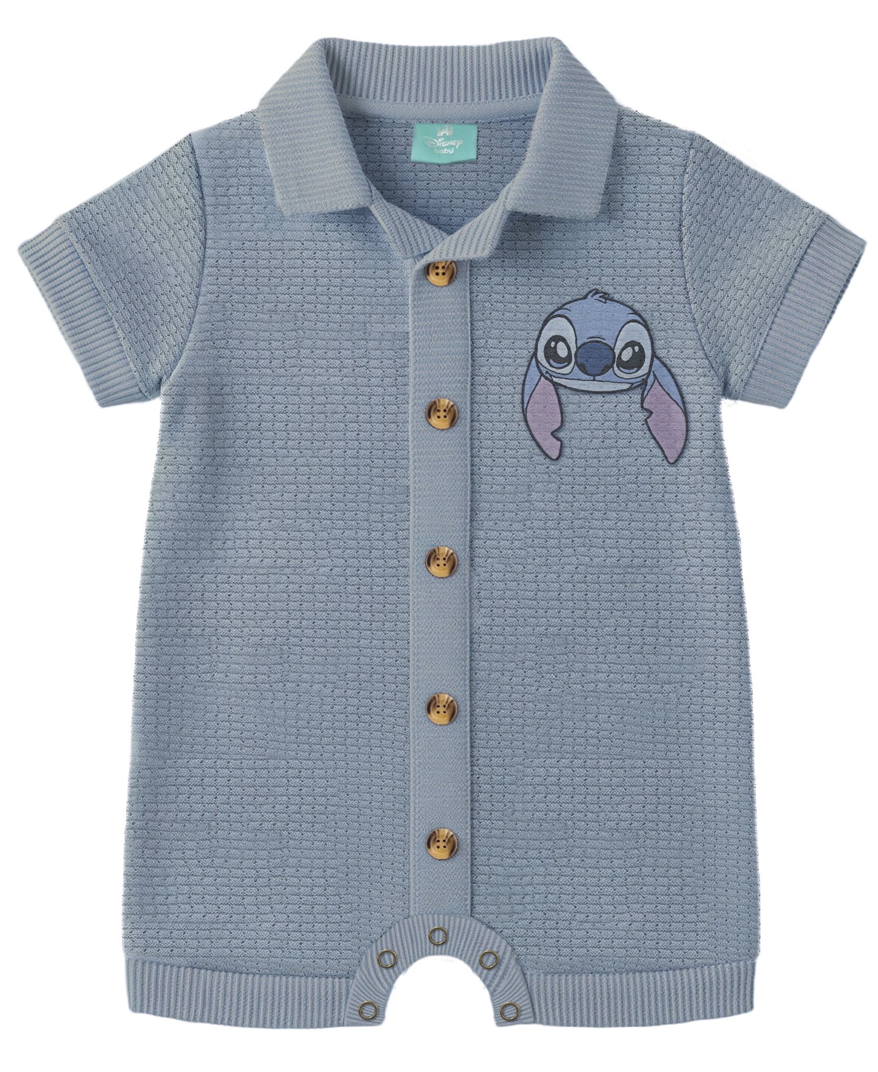 Stitch Baby Boy Knit Romper, Sizes 0/3 Months-24 Months
