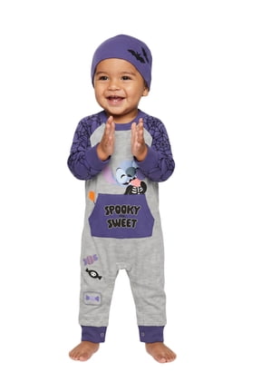 Baby Boy Long Sleeve Coverall & Hat, Sizes 0-24 Months