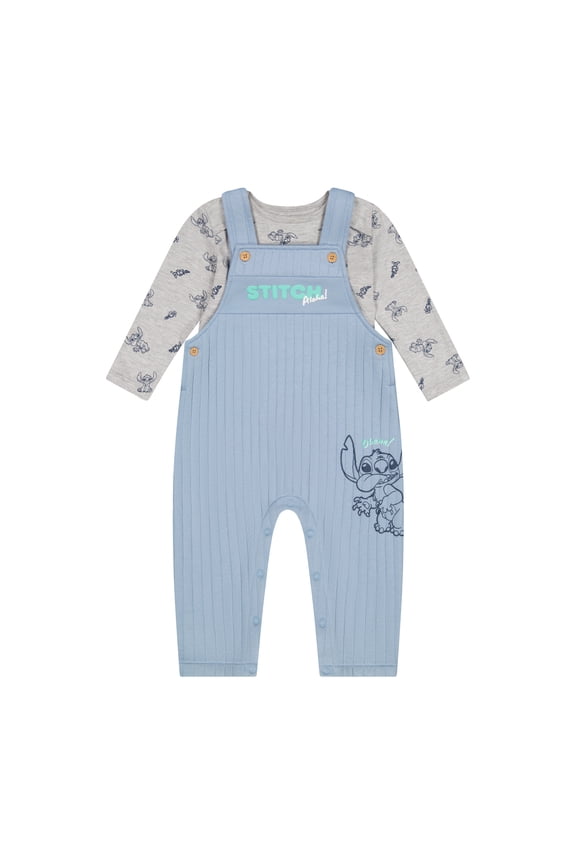 Stitch Baby Boy Overall Set, Sizes 0-24 Months