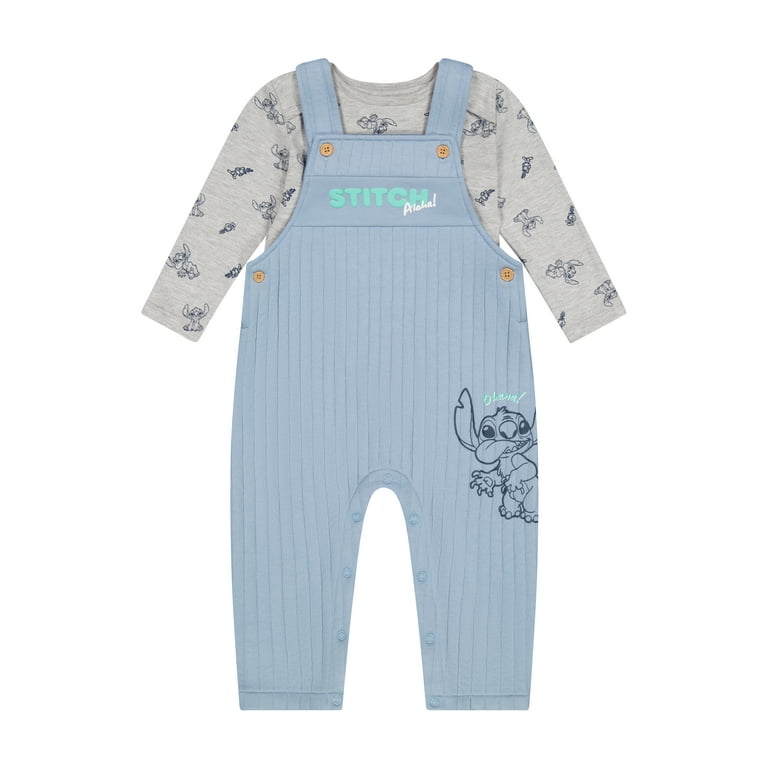 Stitch Baby Boy Overall Set, Sizes 0-24 Months