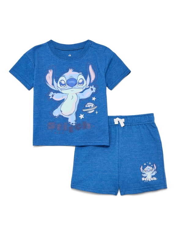 Baby Boys' Short Sleeve Graphic Tee and Shorts Set, 2-Piece, Sizes 0/3M-24M