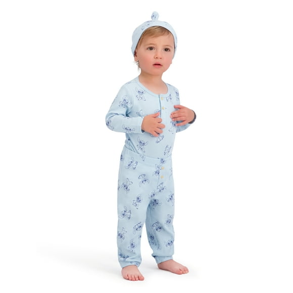 Stitch Baby Boys 3 Piece Rib Pant Set, Sizes 0-24M