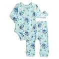 thumbnail image 1 of Disney Stitch Unisex Baby Easter Long Sleeve Bodysuit with Matching Joggers, 2-Piece Set, Sizes Newborn-12M, 1 of 7
