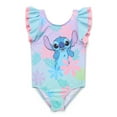 thumbnail image 1 of Disney Stitch Baby Girls Ruffle One Piece Swimsuit, Sizes 12M-24M, 1 of 3