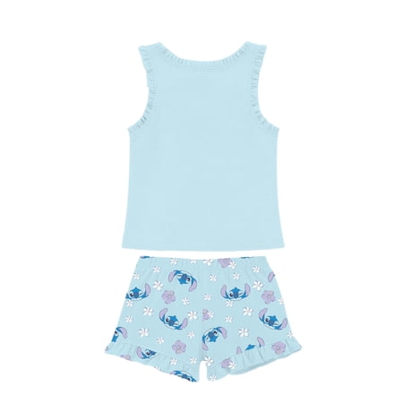 Bluey Stitch Baby Girl Short Set, Sizes 0-9 Months
