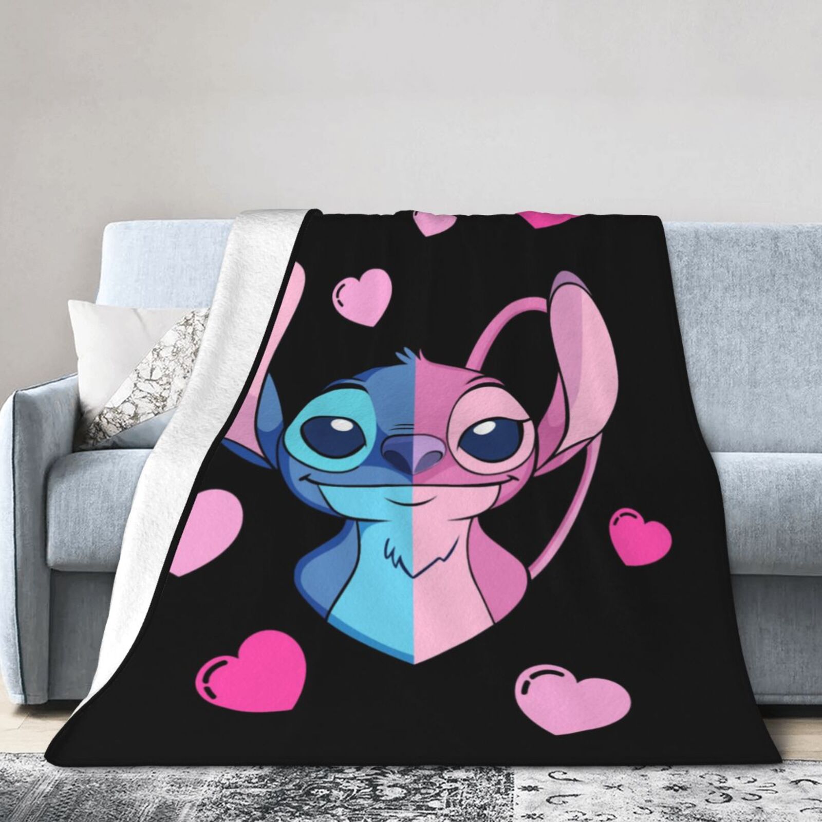 Stitch Blankets Soft And Comfortable,Ultra Soft Micro Fleece Blanket,For Bed Or Sofa,All Season Throw Blankets Multiple Sizes