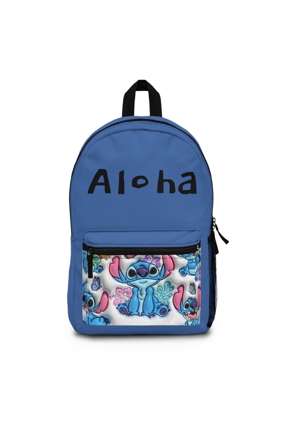 Stitch Blue Backpack with Aloha