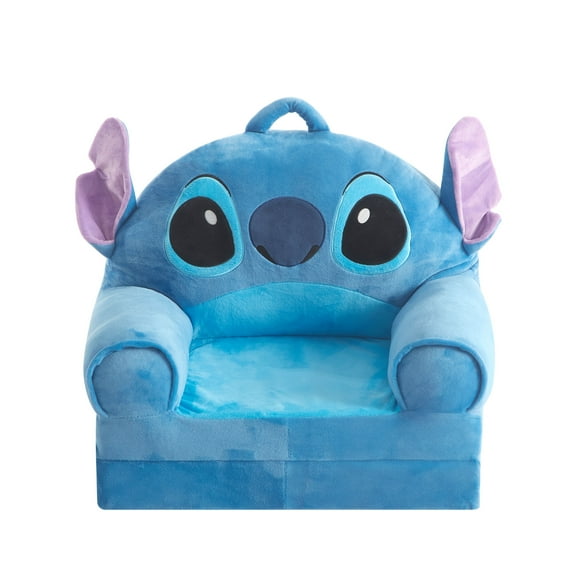 Stitch Blue Polyester 2-in-1 Flip Out Chair for Toddlers