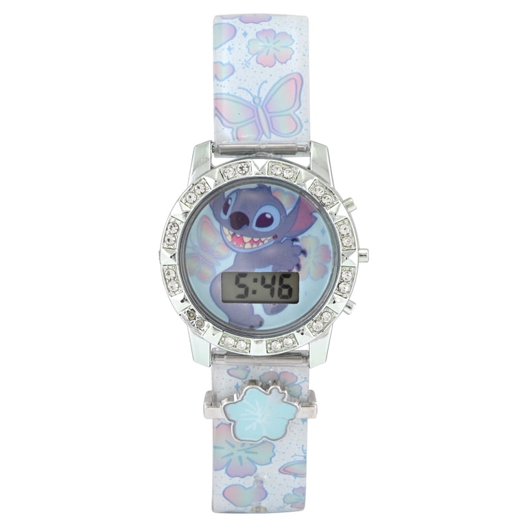 Disney Lilo and Stitch Unisex Child Light Blue LCD Watch