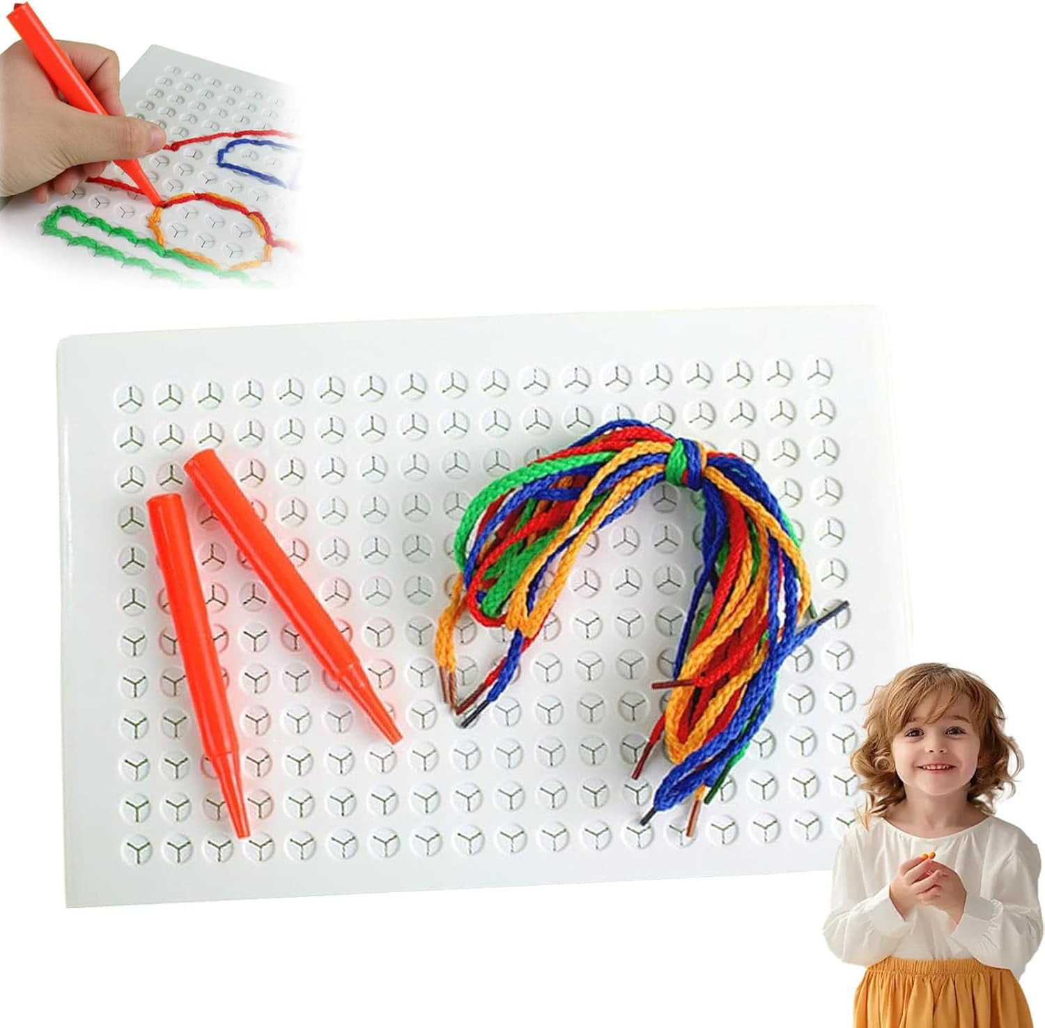 Stich Task Boards Stitch Board, Yarn Stitch Board, Stitch Board for Kids Thread, Stitch ...