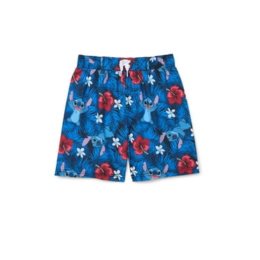 Stitch Boys Swim Trunks, Sizes 4-12