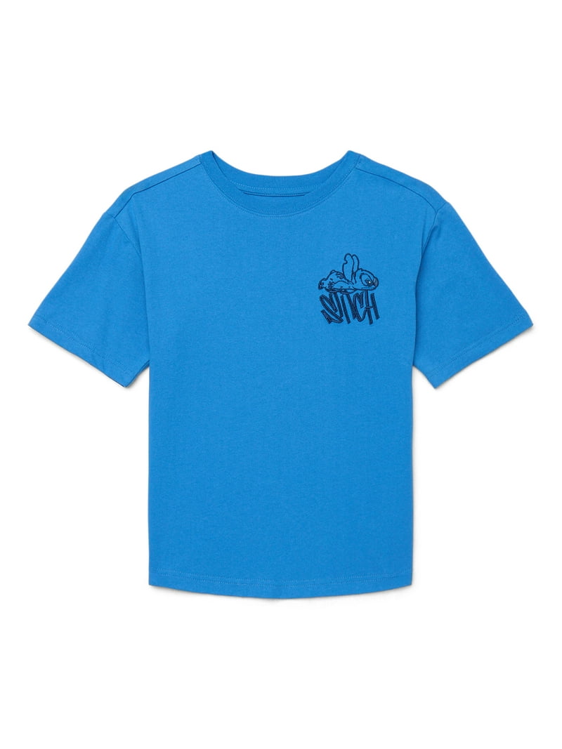 Stitch Boys Graphic Retro Print Tee with Short Sleeves, Sizes 4-18
