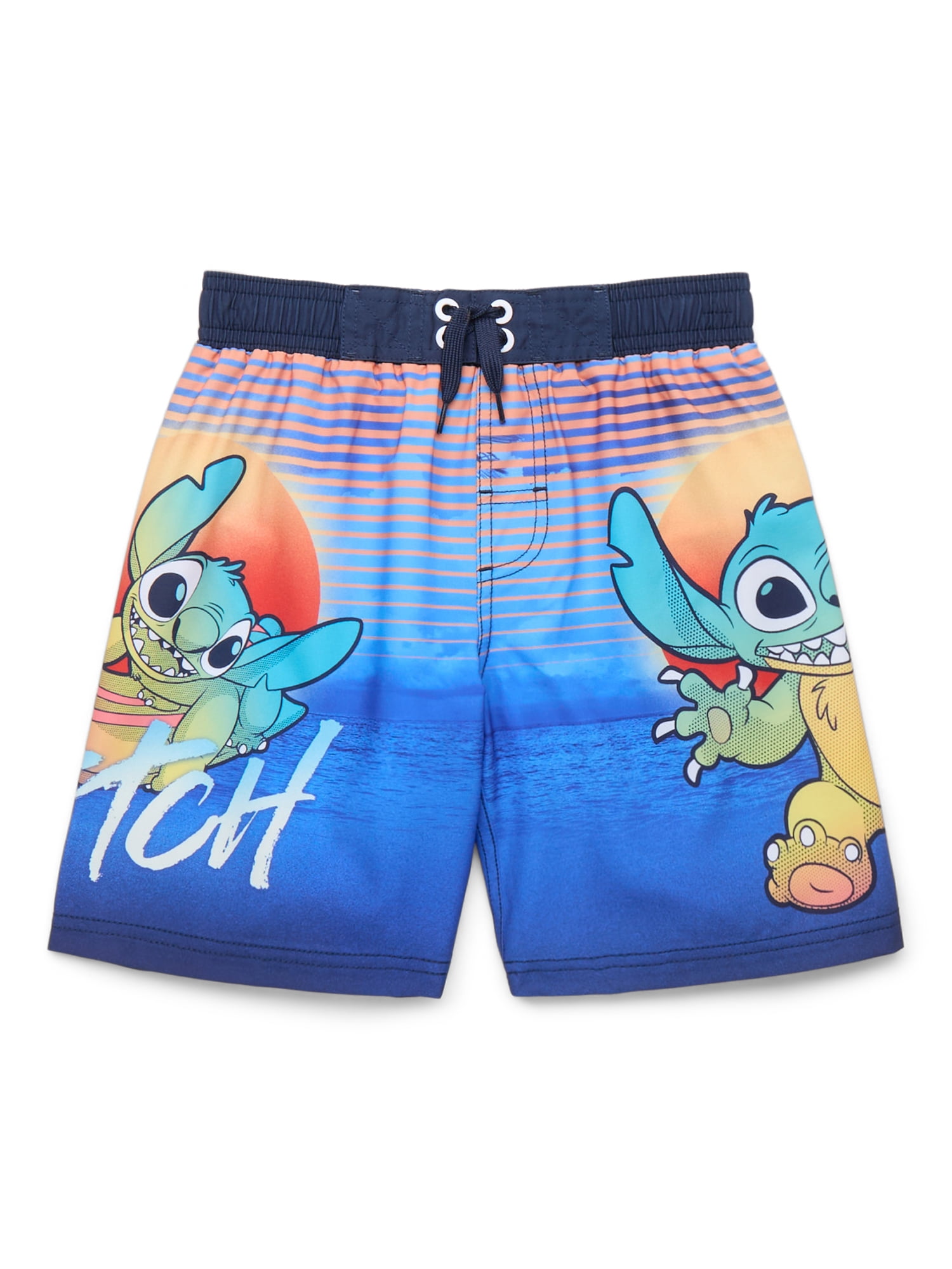 Stitch Boys Swim Trunks, Sizes 4-12