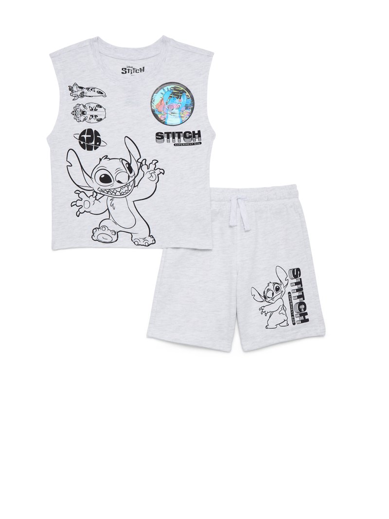 Stitch Boys Tank Top and Shorts Set, 2-Piece, Sizes 4-10 - Walmart.com