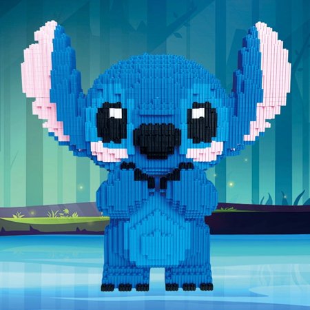 Stitch Building Blocks Set Cartoon Character Mini Building BlocksOrnament Construction Kit for Halloween Birthday Gift