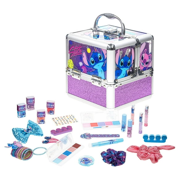 Stitch Beauty Deluxe Train Case, Make Up for Girls, Ages 3+, by Townley Girl