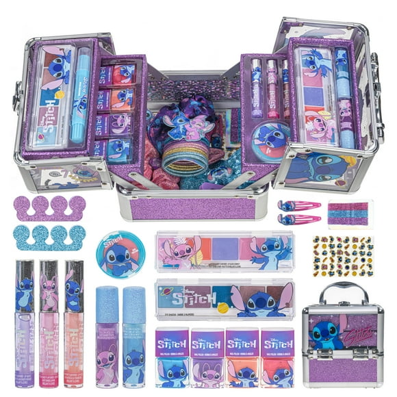 Stitch Beauty Deluxe Train Case, Make Up for Girls, Ages 3+, by Townley Girl