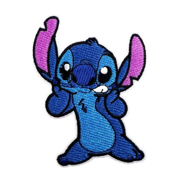 Stitch Cartoon Character 3.5 Inch Tall Iron On Patch