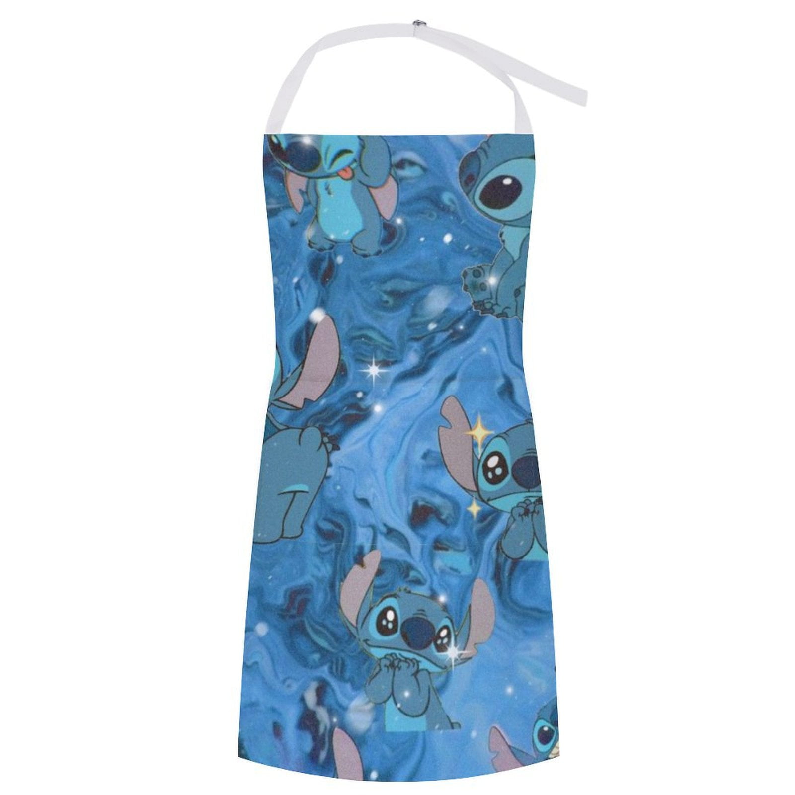 Stitch Cartoon Character Aprons Adjustable with Pockets Cute Aprons Kitchen Apron Baking Apron for Kitchen, Cooking, Server, Barber, Chef Apron, Waterproof Unisex