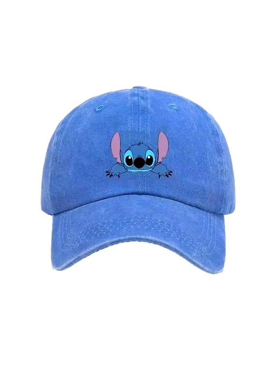 Stitch Cartoon Character Blue Adult Size Adjustable Hat