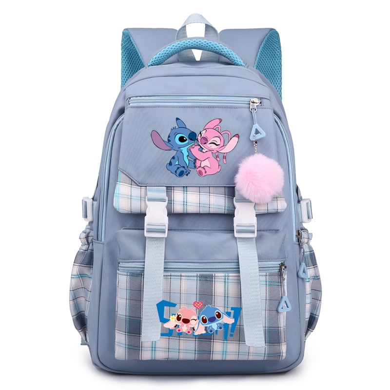 Stitch Cartoon Cute Backpack large capacity Plush Pendant Business Laptop Shoulders Backpack Travel Backpack
