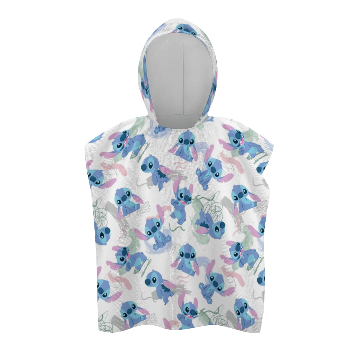 Stitch Cartoon Kids Soft Hooded Bath Robe Kids Warm Gamer Robe ...