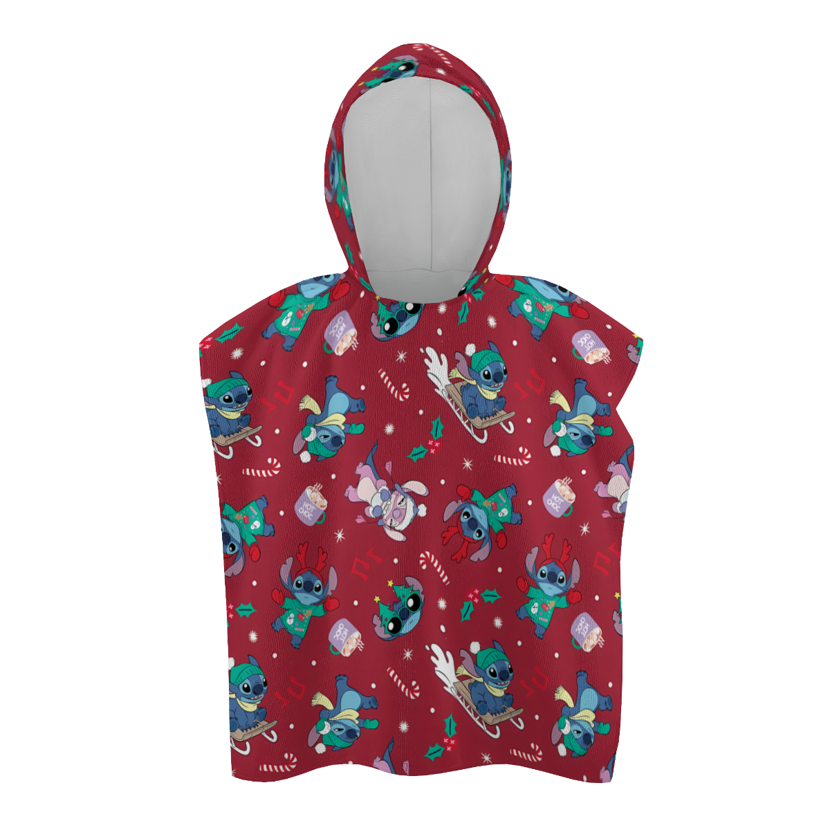 Stitch Cartoon Kids Soft Hooded Bath Robe Kids Warm Gamer Robe ...