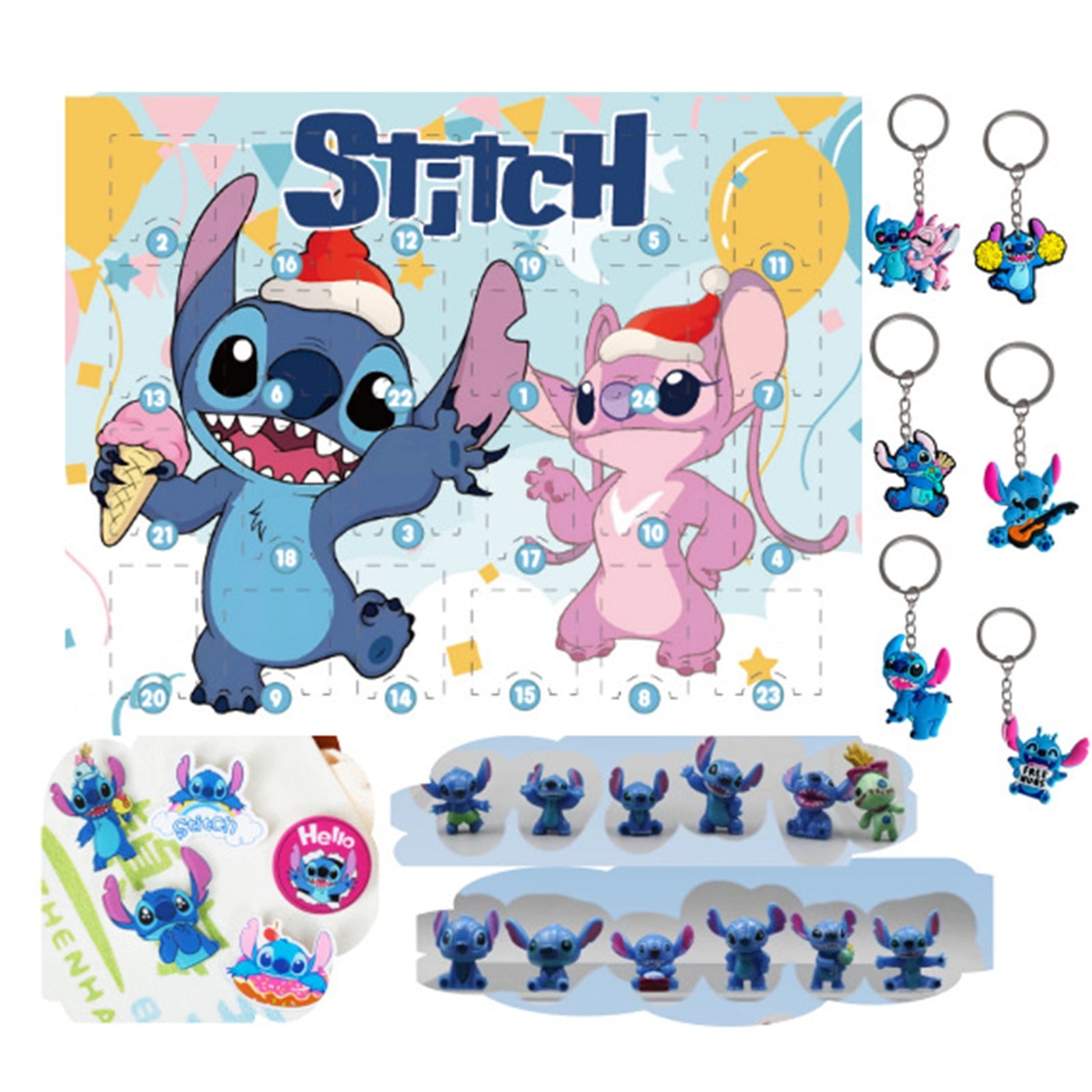 Stitch Cartoon Toys 2025 Christmas Advent Calendar Contains 24 Gifts