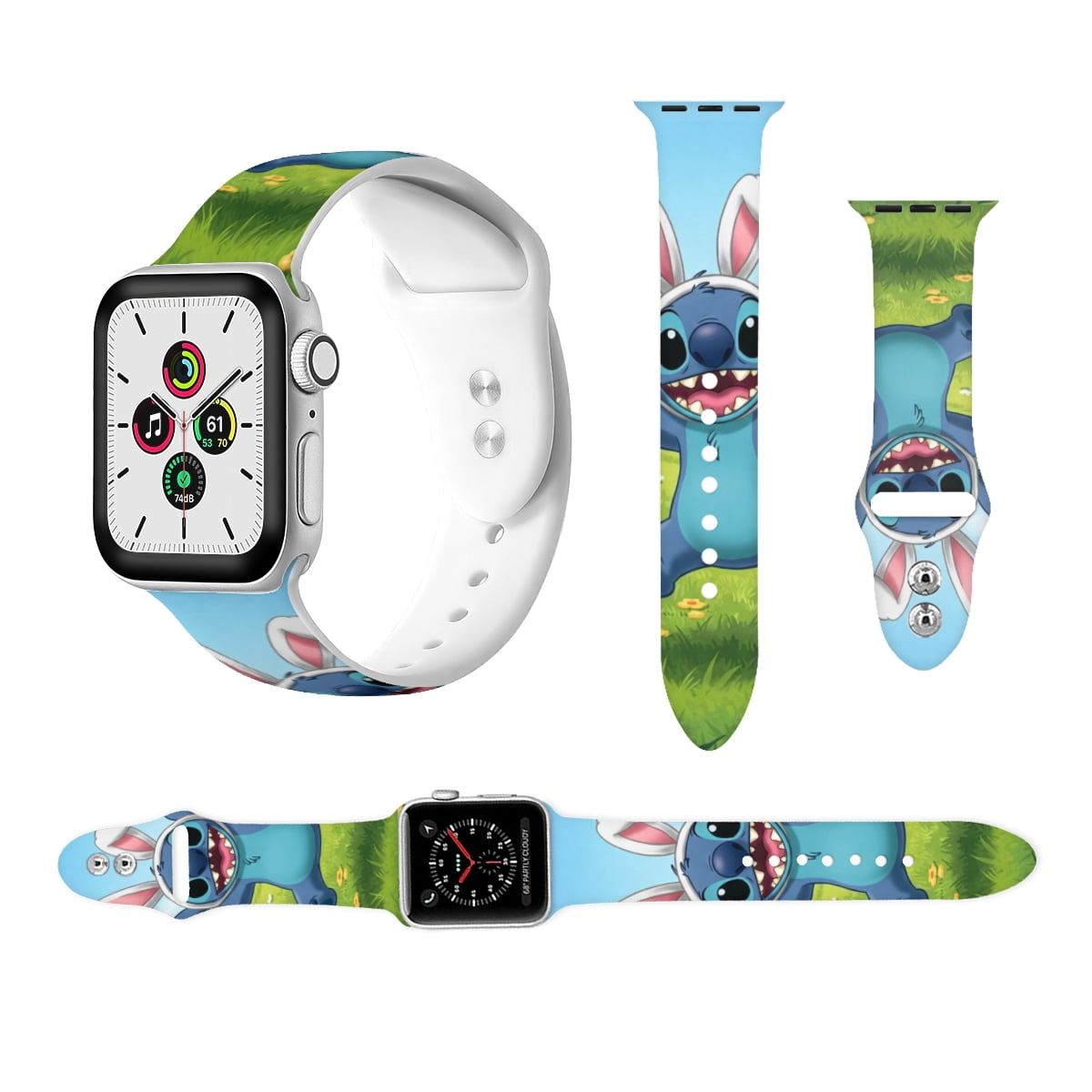 Stitch Cartoon Watch Band Compatible with Apple Watch Band 40mm ...