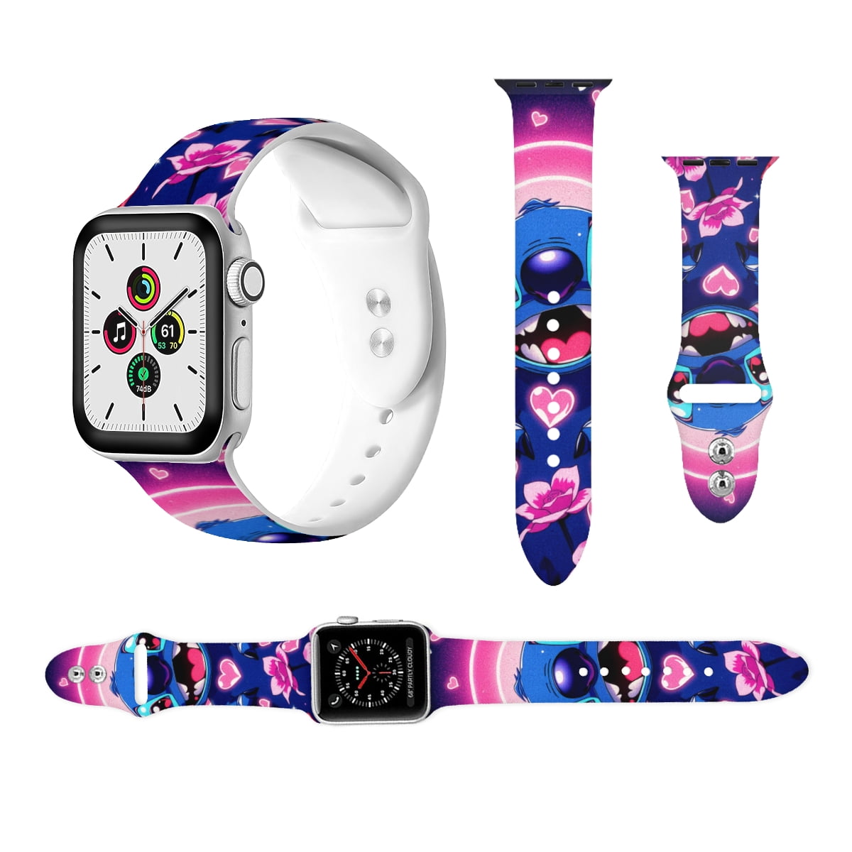 Stitch Cartoon Watch Band Compatible with Apple Watch Band 40mm ...