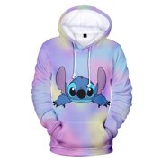 QINGY Stitch Casual Pretty Printed Hooded Sweater New Arrival Long Sleeve Sleeve Tops for Ladies