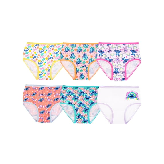 Stitch Character Toddler Girl Briefs Underwear, 6-Pack, Sizes 2T-4T