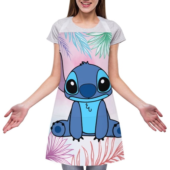 Stitch Chef Aprons Adjustable, Waterproof & Oil-Proof Aprons for Men Women with Masks Ideal for Valentine's Day Birthdays Father's Day