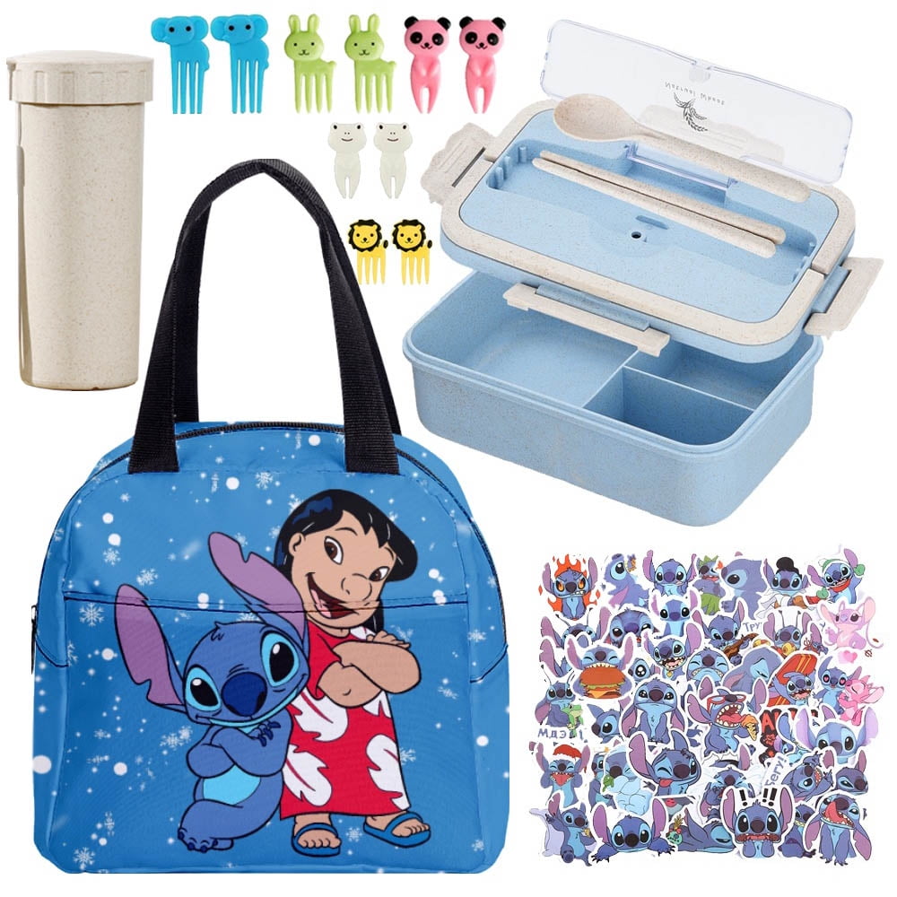 Stitch Children's Lunch Box Travel Lunch Box with Dividers Breakfast