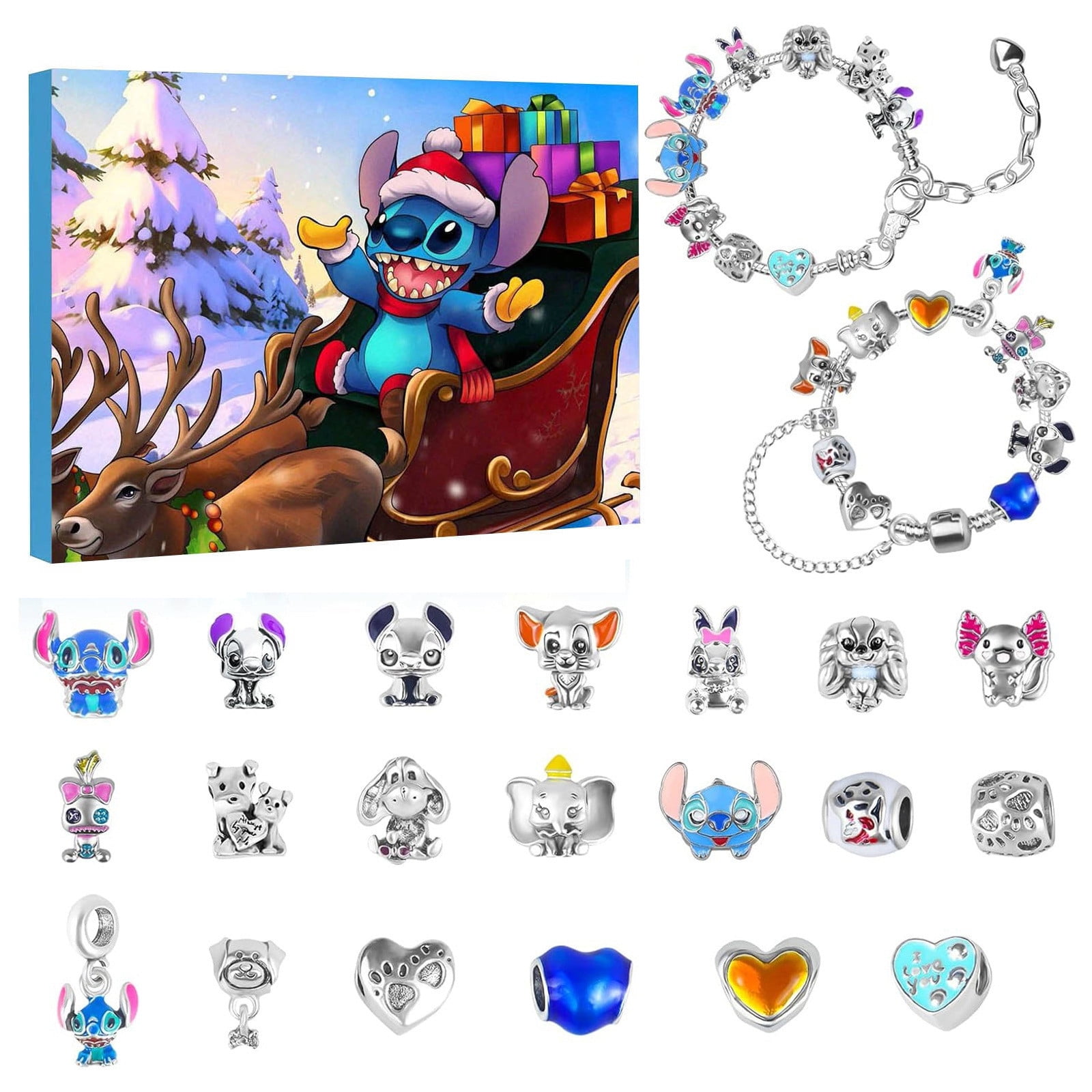 Stitch Christmas Countdown Calendar, Cute Figures Doll Advent Calendar
