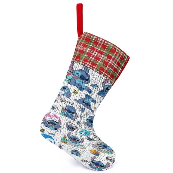 Stitch Christmas Stocking Santa Claus Stockings Xmax Gift Socks Christmas Tree Decoration Party Ornaments Hangings