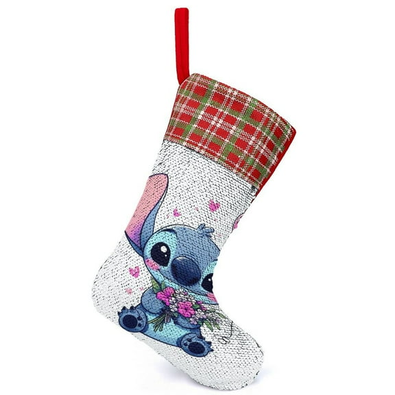 Stitch Christmas Stocking Santa Claus Stockings Xmax Gift Socks Christmas Tree Decoration Party Ornaments Hangings