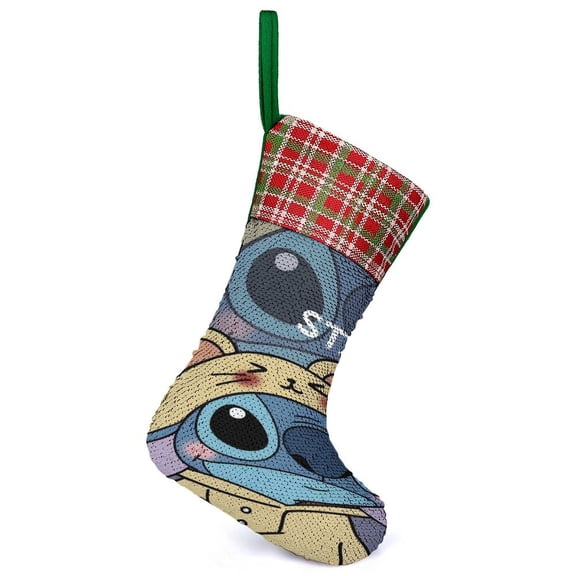Stitch Christmas Stocking Santa Claus Stockings Xmax Gift Socks Christmas Tree Decoration Party Ornaments Hangings